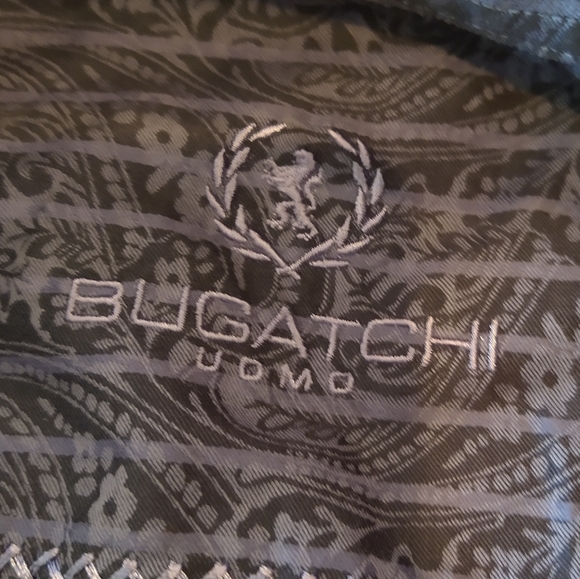 Bugatchi Uomo men's paisley print striped shirt - Picture 3 of 10